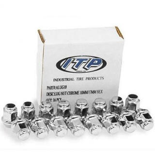 ITP Muttersett M10x1.50- ATV/UTV, Chrome 16 stk, Konisk Forkrommet Hjulmutter